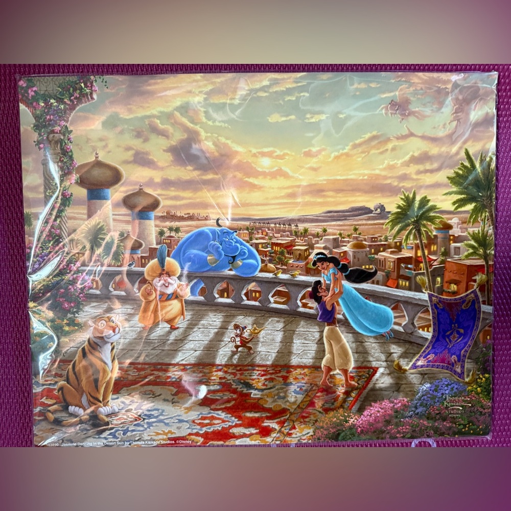 Disney Aladdin Thomas Kinkade Print 11in x 14in